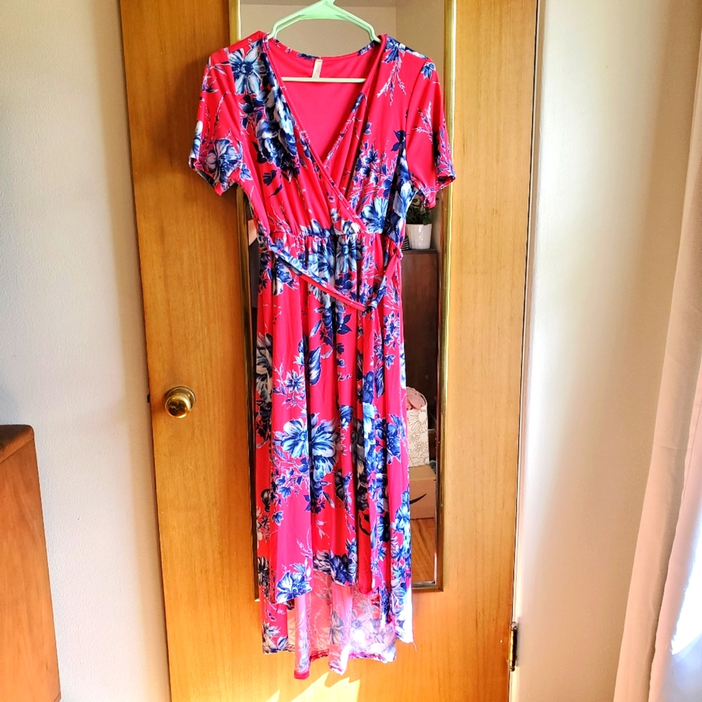 Pinkblush high low floral dress.